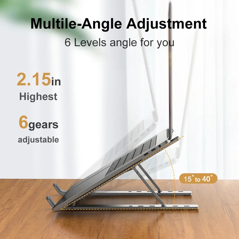 Portable Aluminum Laptop Stand Foldable Lap Top Base Notebook Support Computer Bracket for Macbook Air Pro Holder Accessories